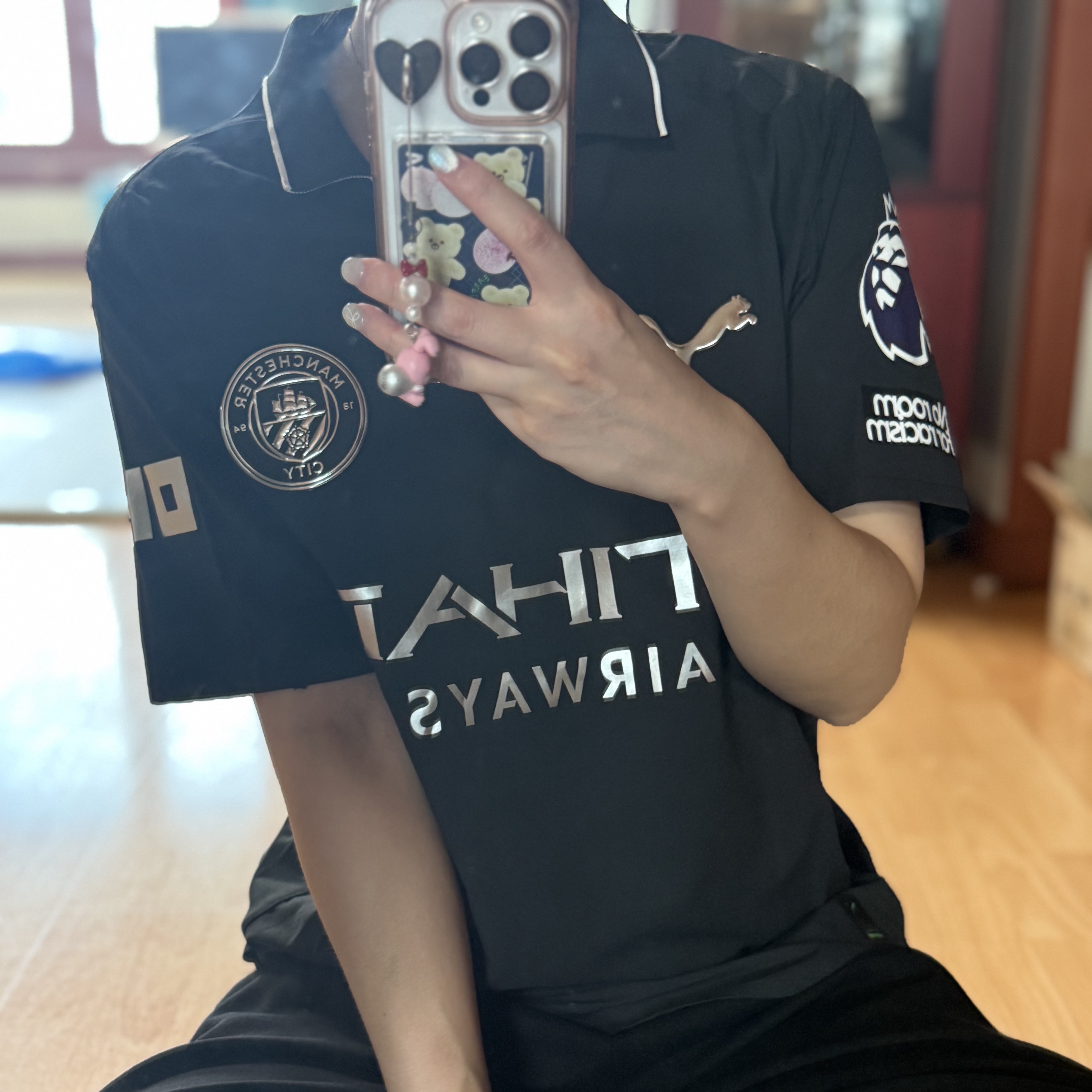 Puma Manchester City 2025/26 Away Authentic Jersey Black (Non Marking Ver.) 착용 스타일 - 1