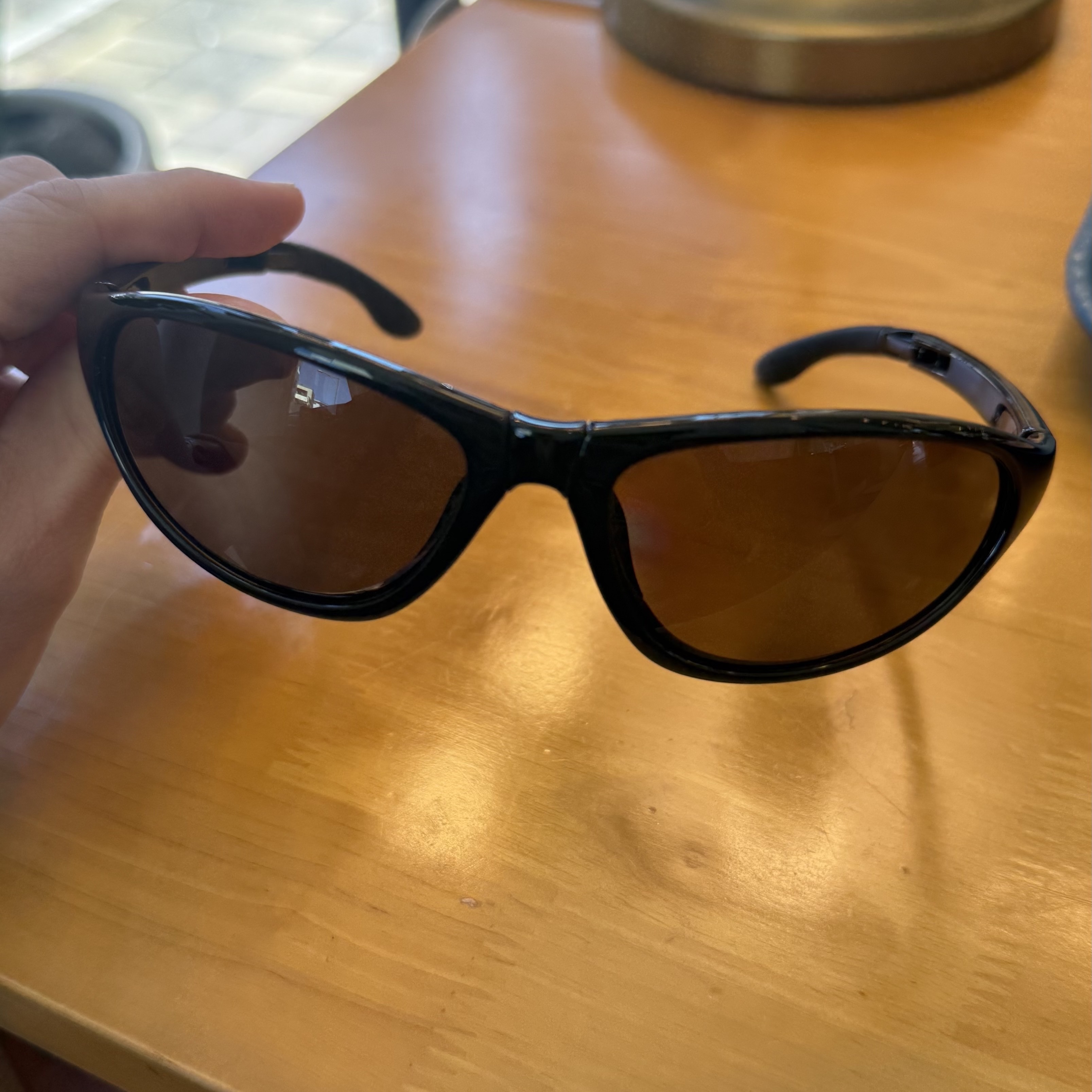 Montbell Polarized Trekking Glasses Brown Light Brown 착용 스타일 - 2