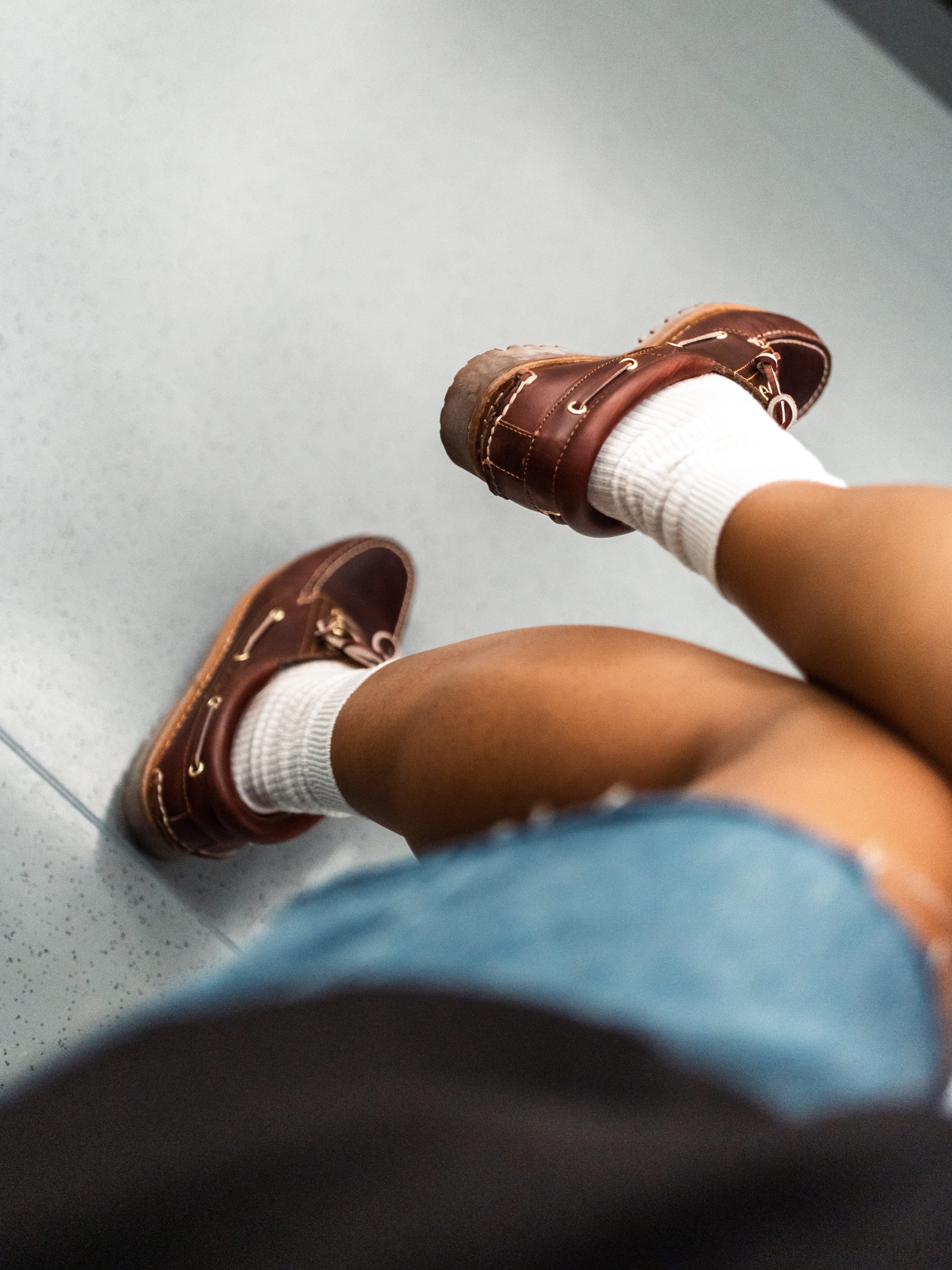 Timberland Authentic 3-Eye Classic Lug Burgundy - Medium 착용 스타일 - 3