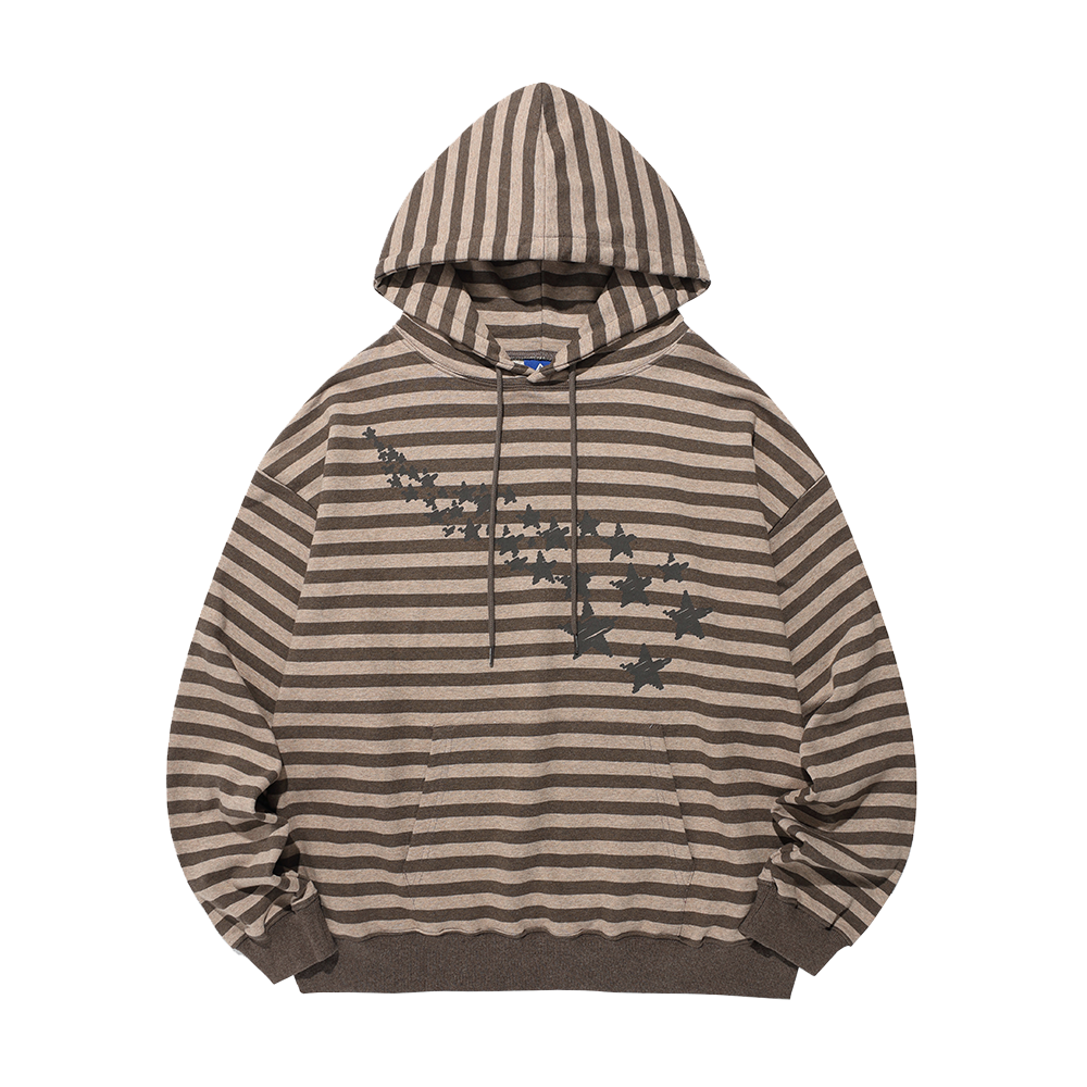 이스트쿤스트 슈팅스타 스트라이프 후디 베이지(ISTKUNST Shooting Star St Hoodie Beige)