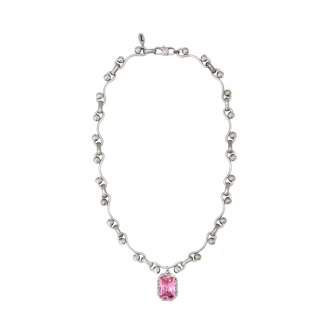 GMN30 Gleameep Mystic Wave Jewels Necklace Pink
