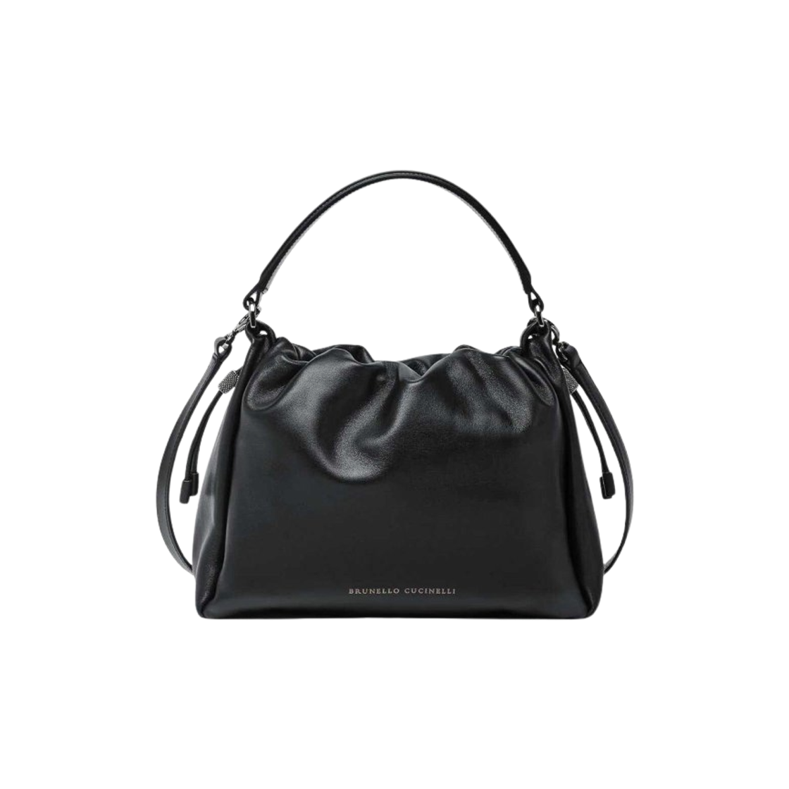 MBGPD3611-C101 Brunello Cucinelli Monili Detail Shoulder Bag Black