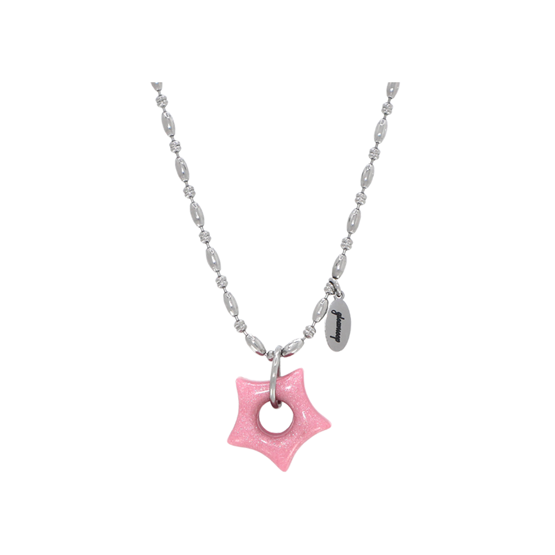 GMN15 Gleameep Gleaming Little Star Necklace Light Pink