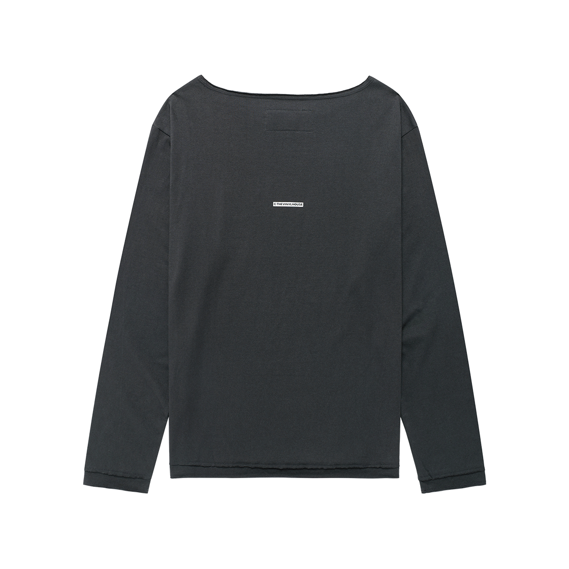 더바이닐하우스 루즈 핏 언밸런스 롱슬리브 티셔츠 차콜(Thevinylhouse Loose Fit Unbalance LS Tee Charcoal) - 2