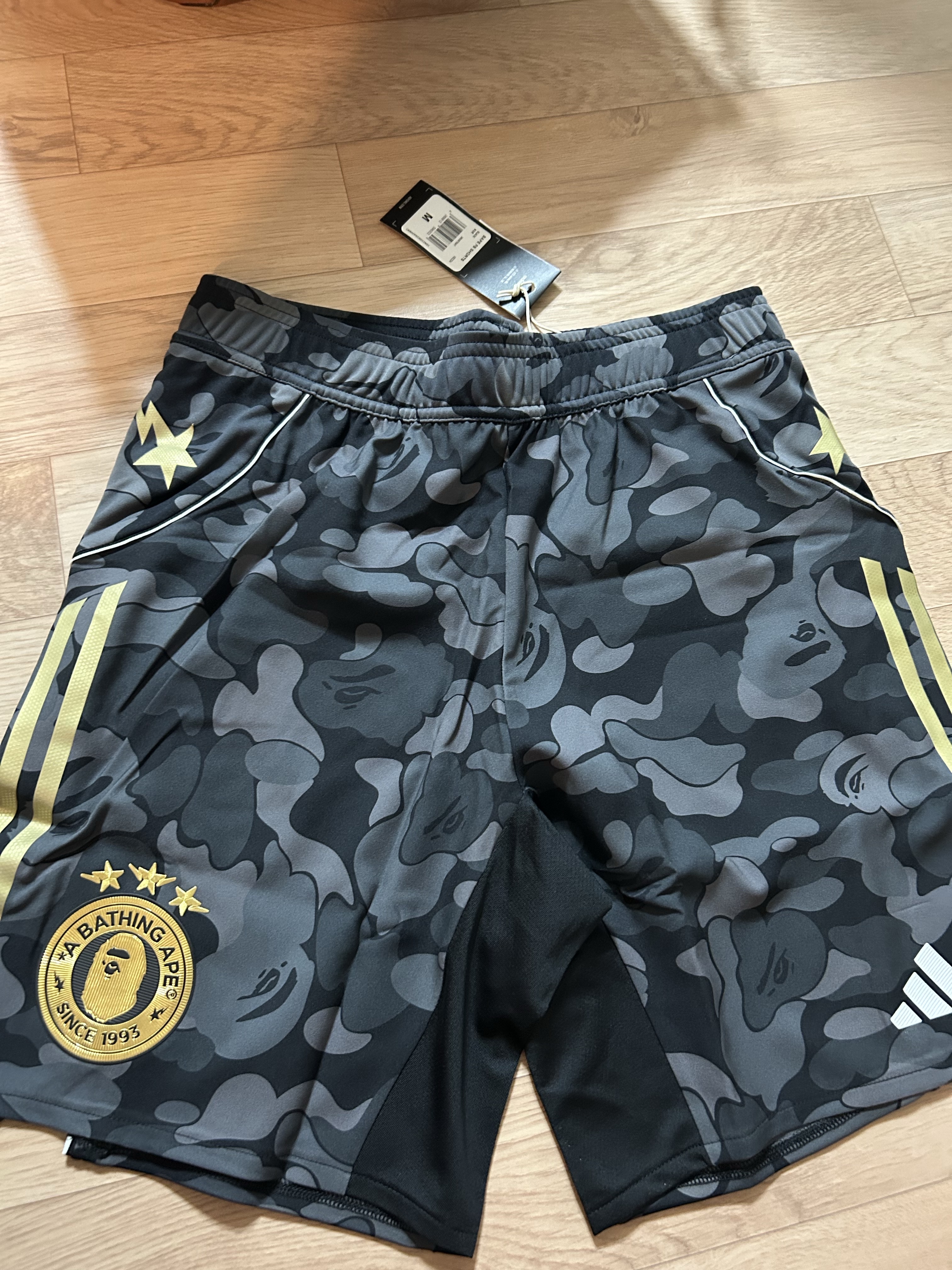 Adidas x BAPE FB Shorts Black - KR Sizing 착용 스타일