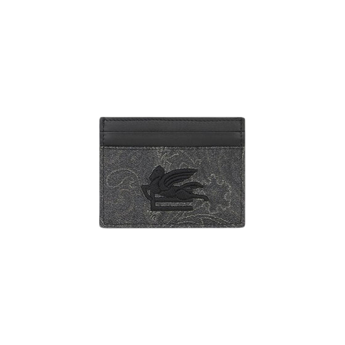에트로 페가소 디테일 아르니카 카드 홀더 블랙(Etro Pegaso Detail Arnica Card Holder Black)