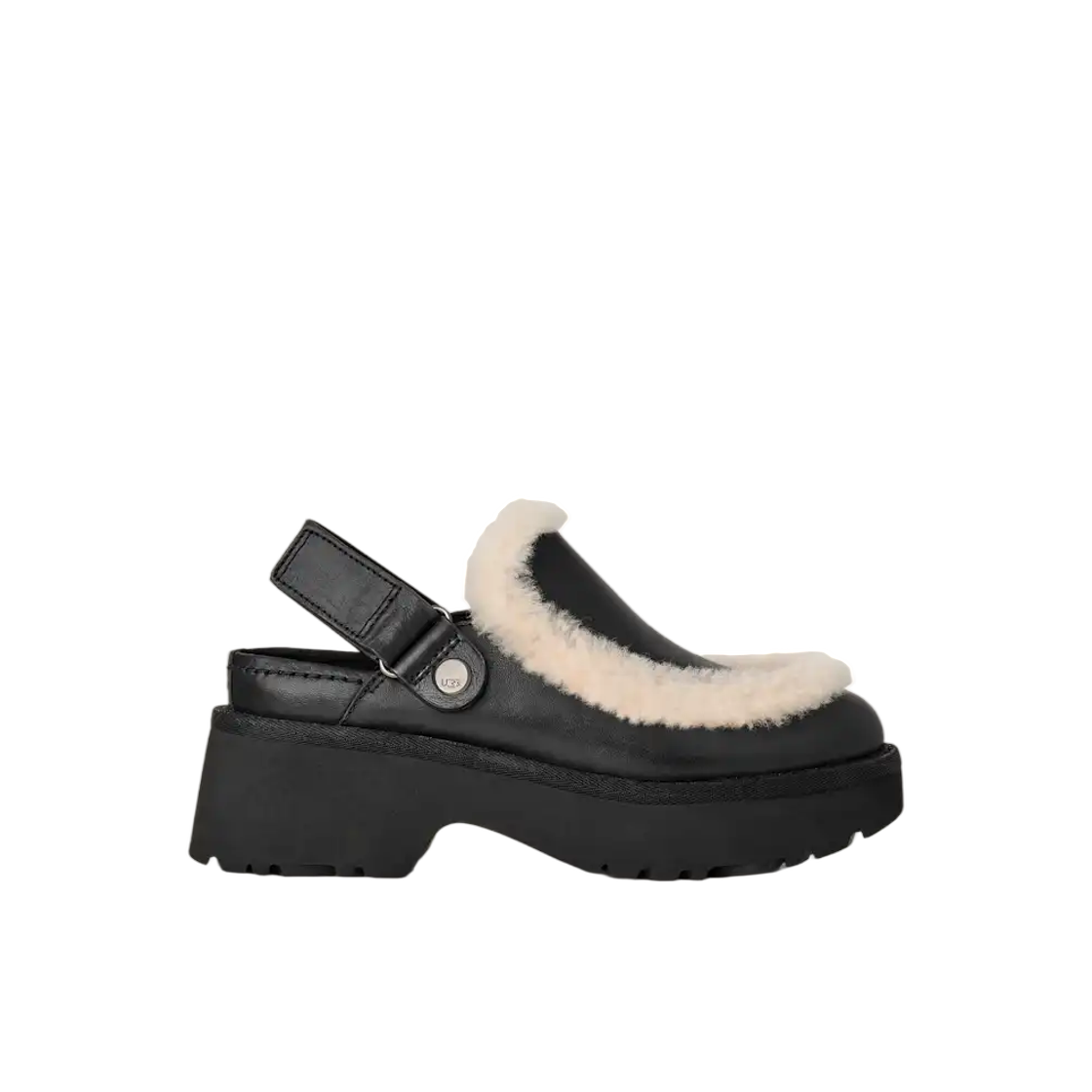 (W) 어그 에즈미 레더 클로그 블랙((W) UGG Esmee Leather Clog Black) - 1