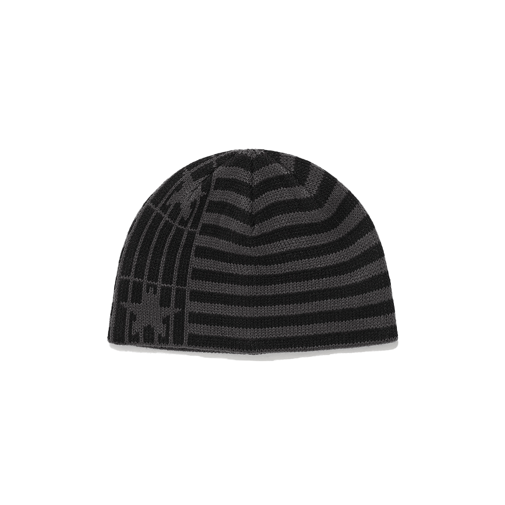 이스트쿤스트 스타 스트라이프 비니 블랙(ISTKUNST Star Stripe Beanie Black)
