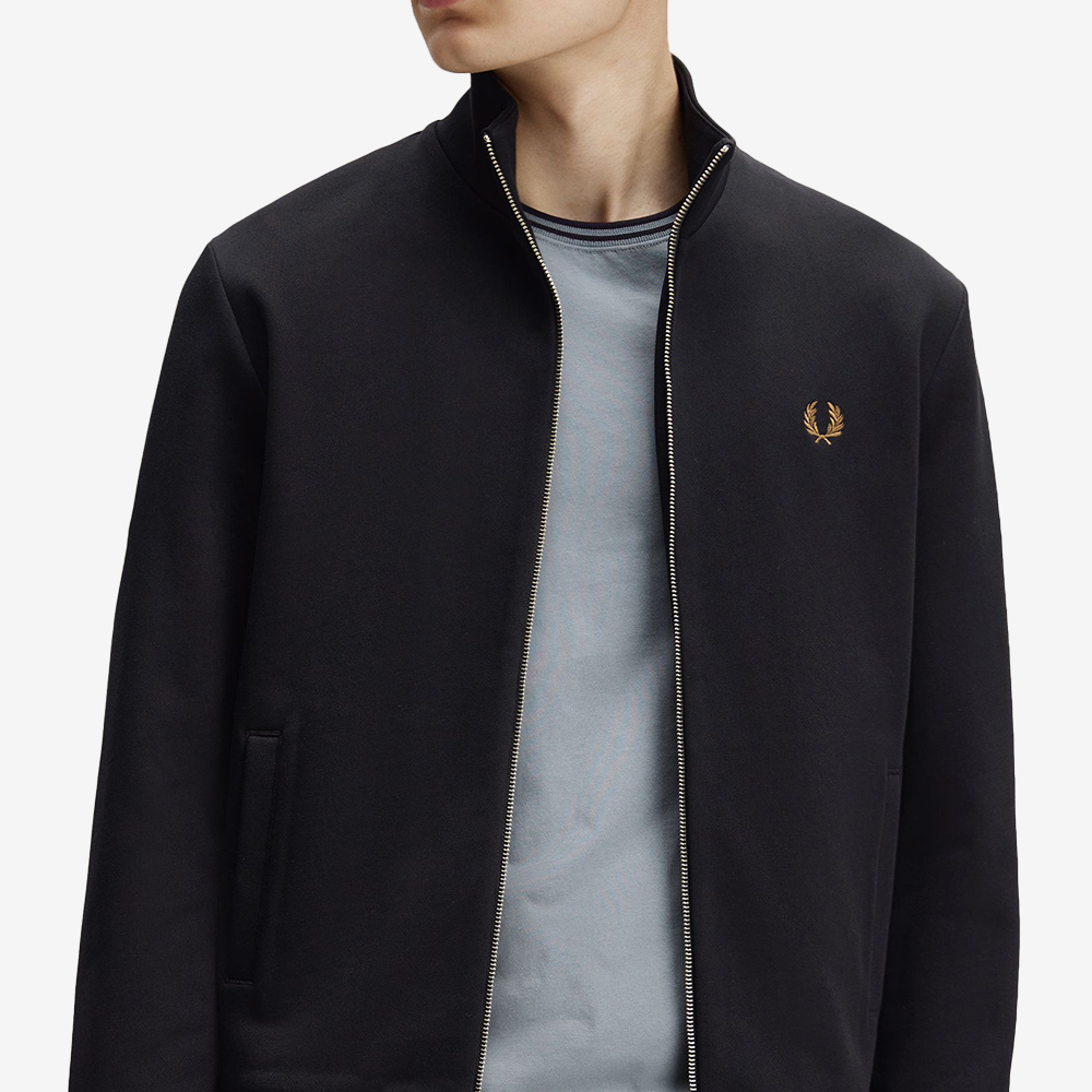 프레드 페리 집 스루 스웻셔츠 블랙(Fred Perry Zip Through Sweatshirt Black) - 5