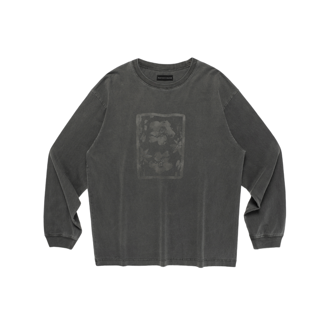 HEQFCTL305CHA eastserviceshop Frame Flower Long Sleeve Dyed Charcoal