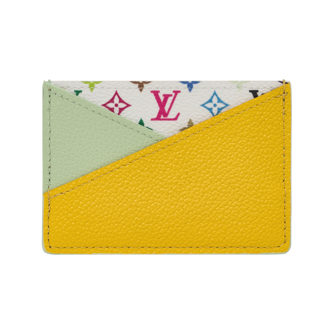 루이비통 x 무라카미 타카시 크리스 크로스 카드 홀더 멀티컬러 그린 티 징코 옐로우(Louis Vuitton x Murakami Takashi Criss Cross Card Holder Multicolor Green Tea Gingko Yellow) - 2