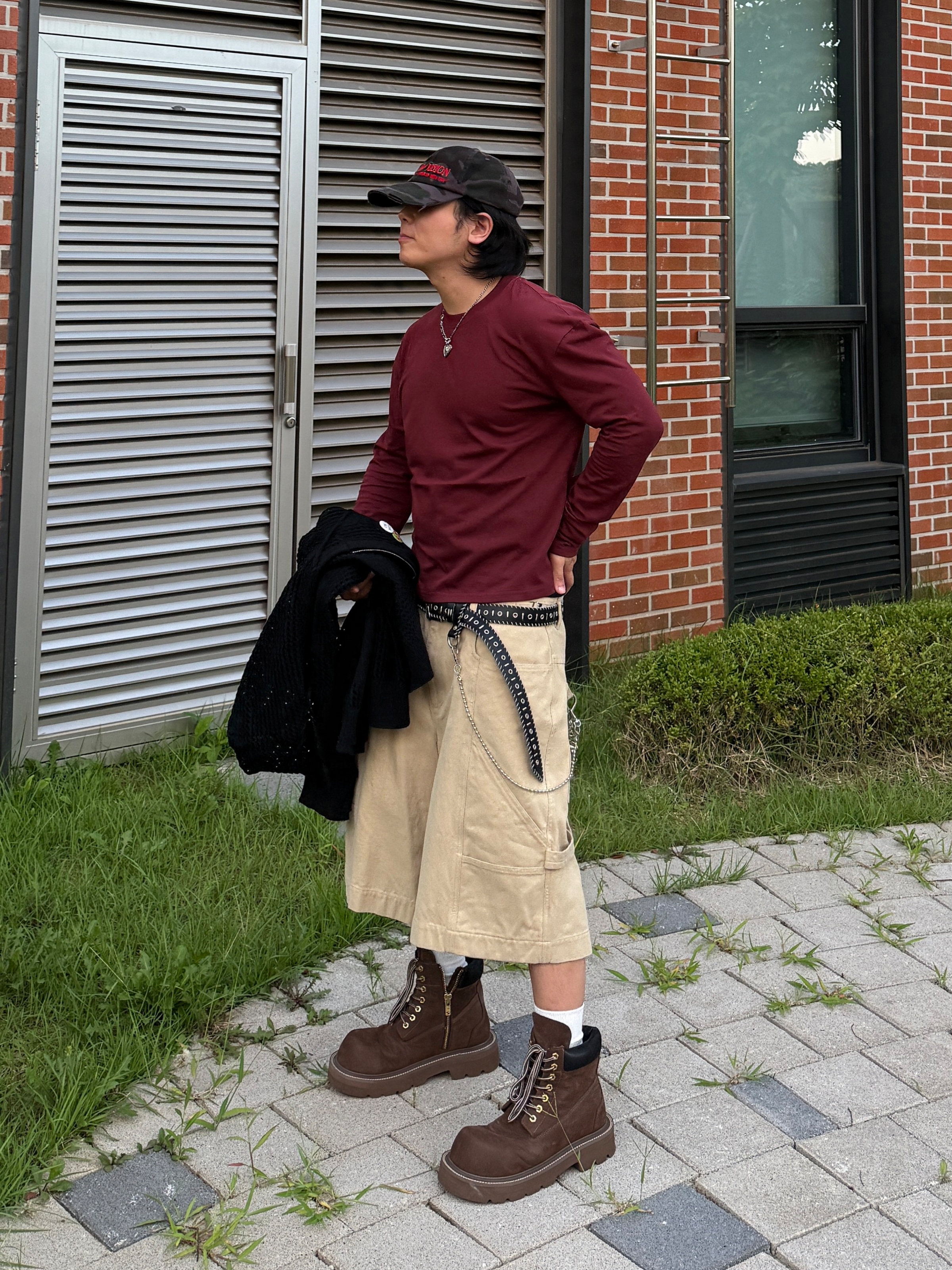 SOULESURES BOLD BELUGA Espresso Brown, ETCE New Vision Camo Cap Night Jungle 착용 스타일 - 4