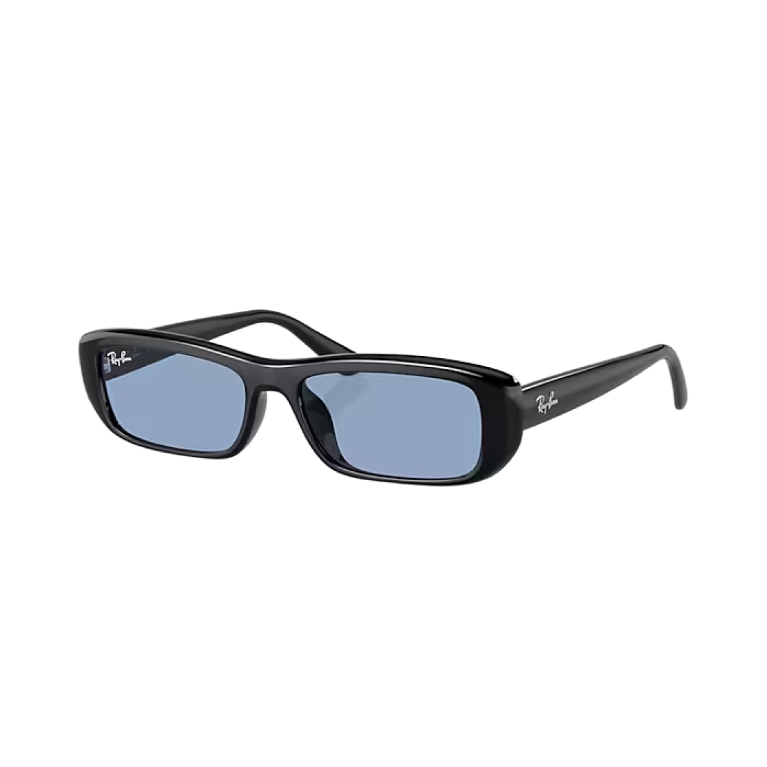 RB4436D-667772 Ray-Ban RB4436D Bio-Based Polished Black Frame Light Blue Lense Low Bridge Fit