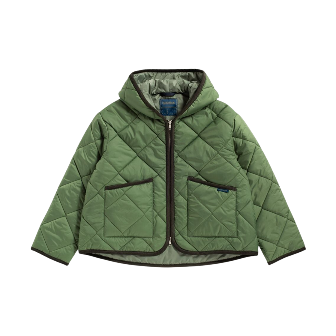 (W) 라벤햄 빅 퀼트 집 크레이돈 자켓 그린 스워드((W) Lavenham Big Quilt Zipped Craydon Jacket Green Sward)