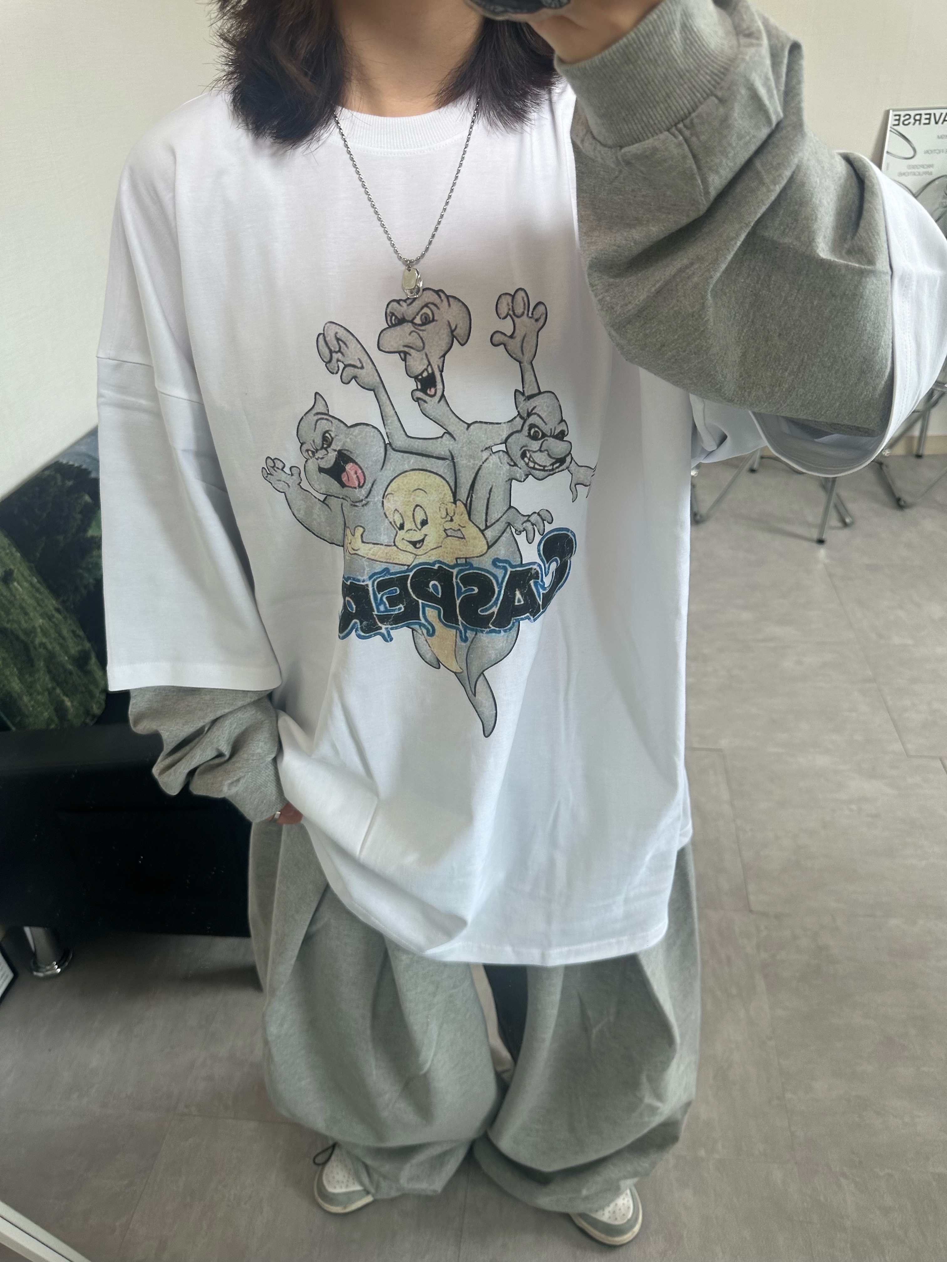 (W) Nike Dunk Low Light Smoke Grey 착용 스타일 - 8