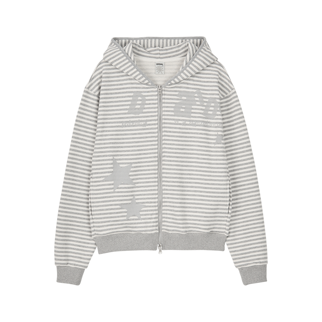 DD25FLOT-008 DANDEL Type Stripe Hoodie Zip-Up Ivory