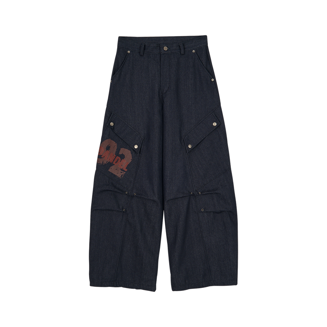 DD25FLPT-005 DANDEL Non-Fade Denim Pin-Tuck Cargo Pants Indigo