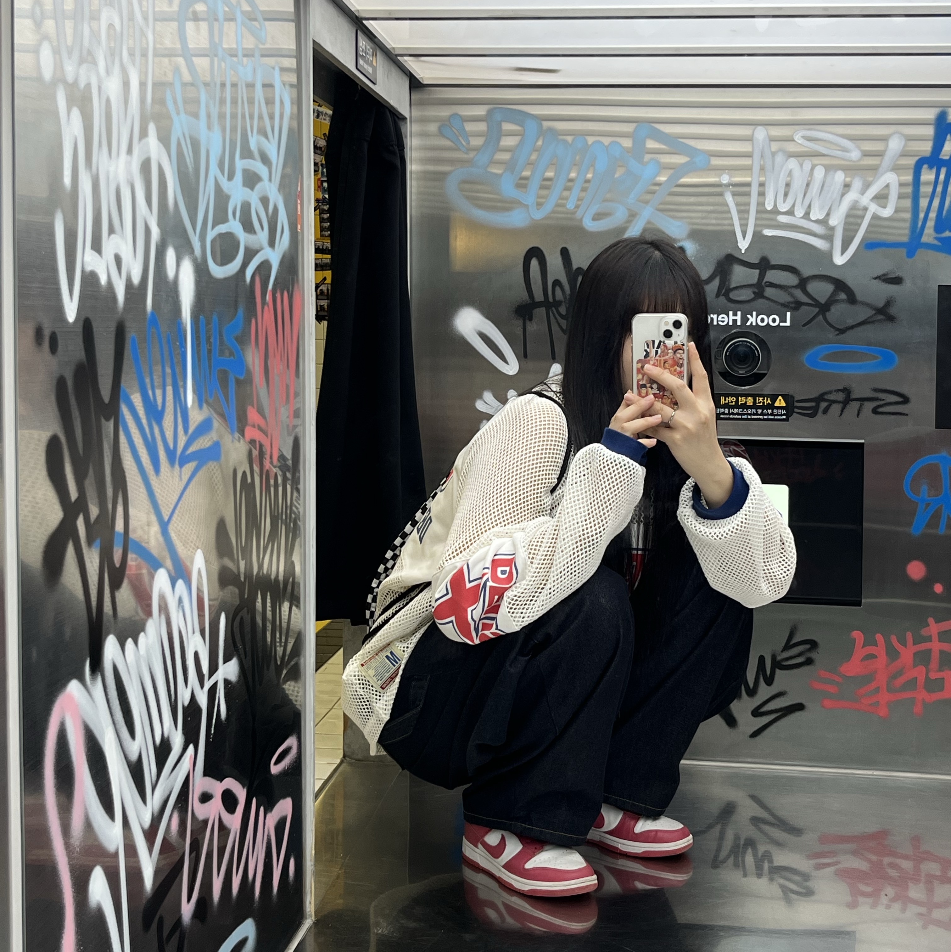 (W) Nike Dunk Low Archeo Pink 착용 스타일 - 1