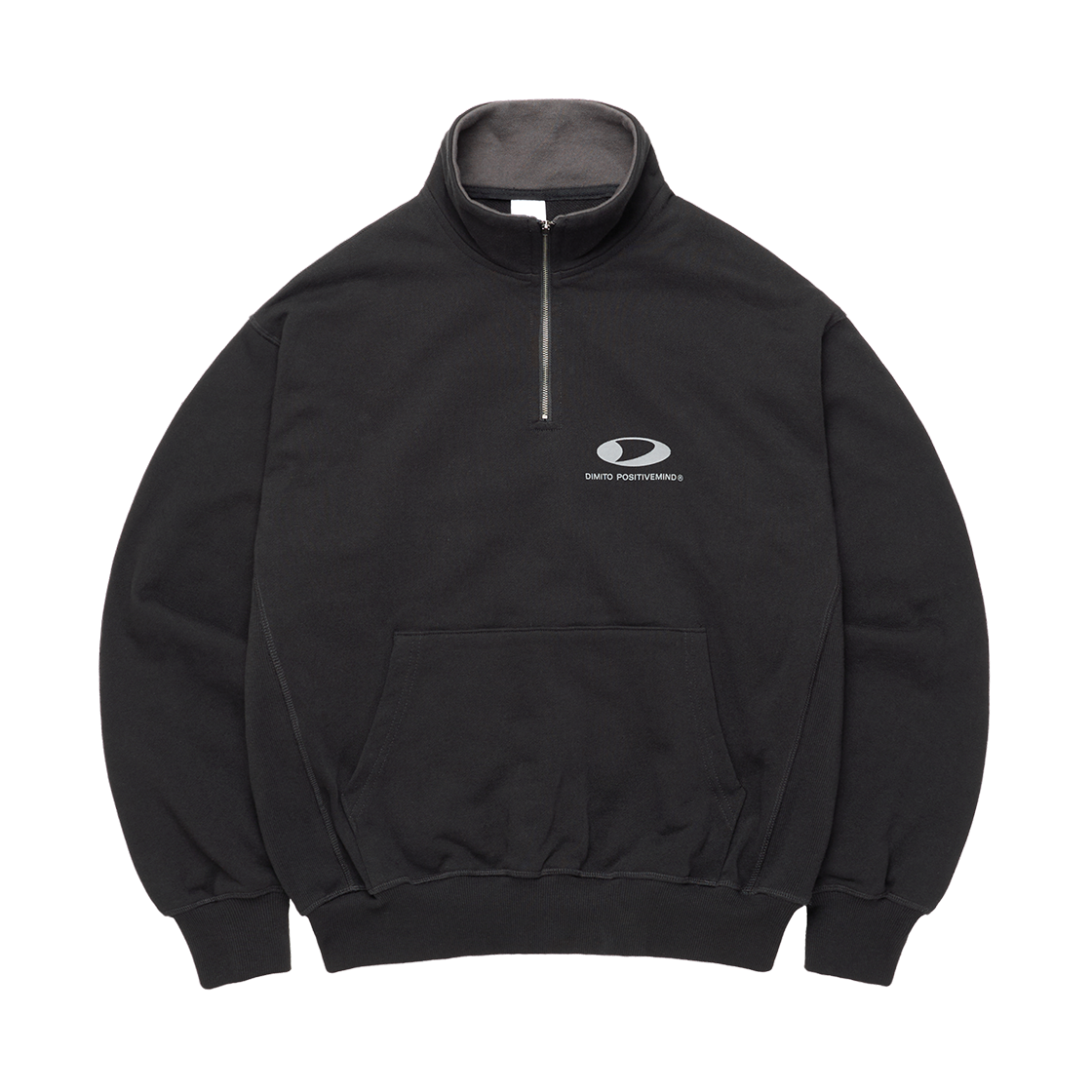 FVSA02112 Dimito Circle Logo Half Zip Sweatshirt Black