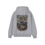 SONGZIO COLLECTION Knight Embroidered Hood Melange Grey