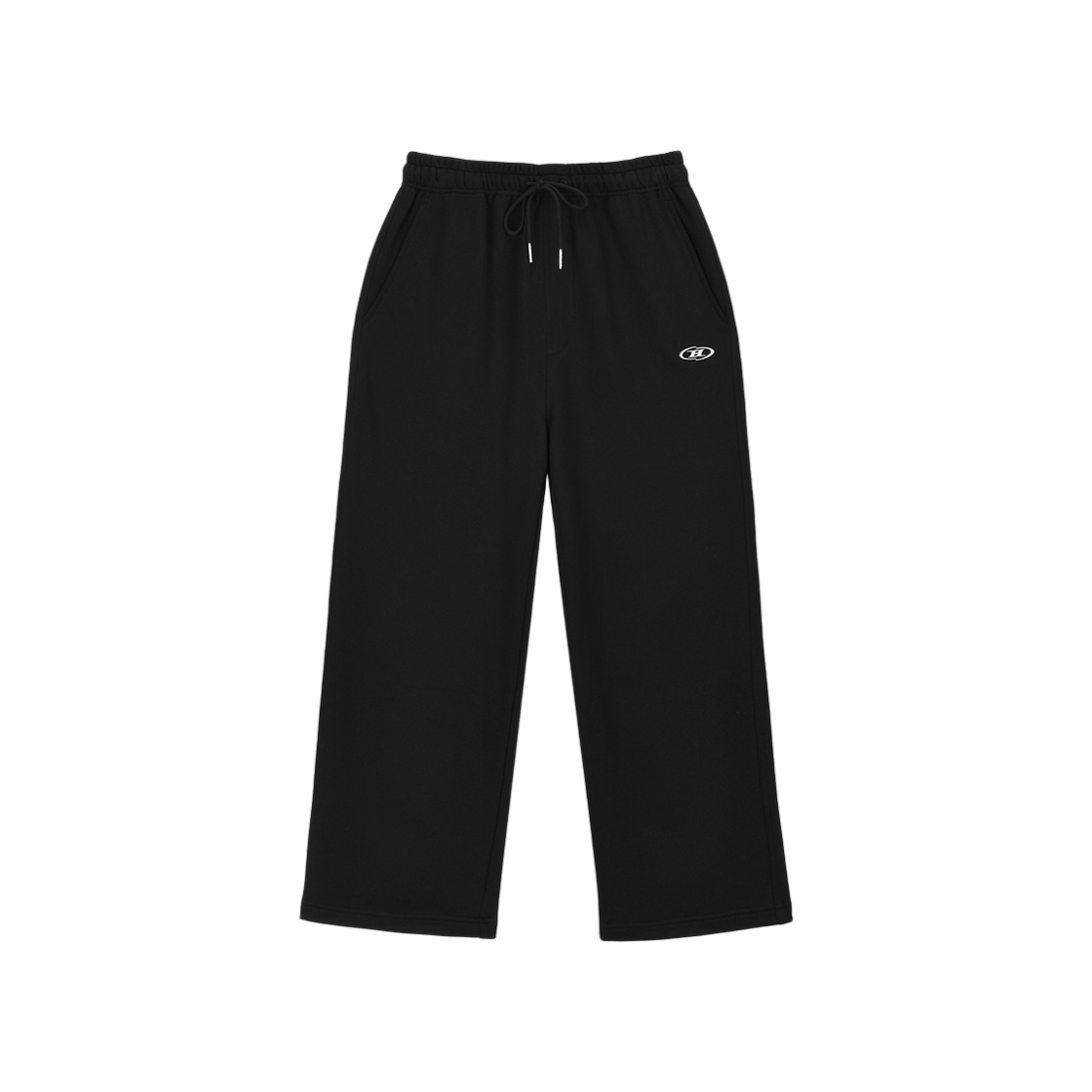 본투윈 크롬 B 세미 와이드 팬츠 블랙