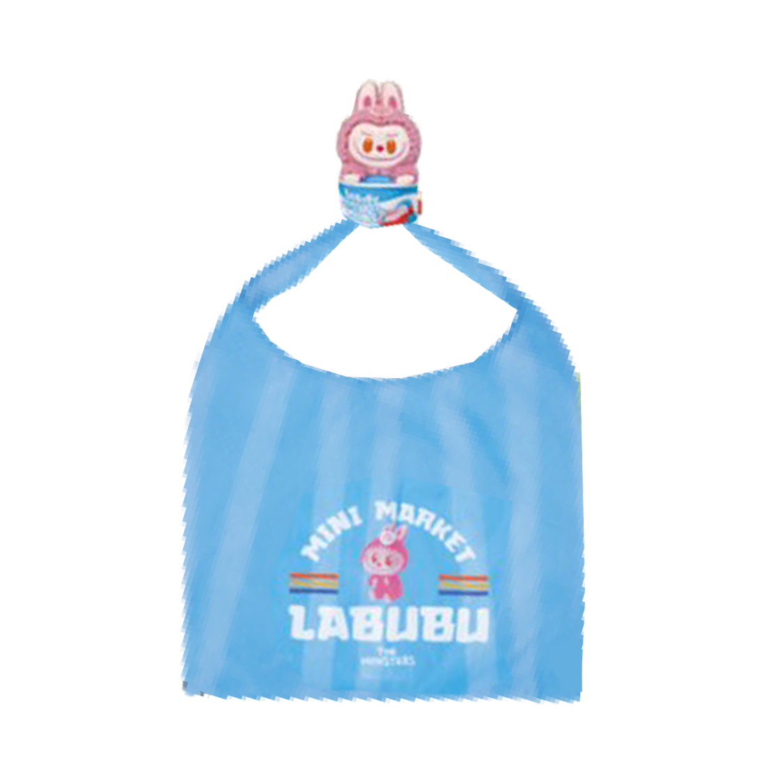 팝마트 라부부 장바구니 블루 - 성수 라부부의 수상한 편의점 팝업 스토어 한정(Pop Mart Labubu Shopping Bag Blue - Seongsu Labubu Wacky Mart Pop-Up Store Exclusive)