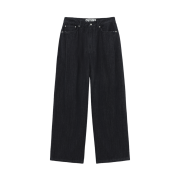 SATUR Wide Curved Denim Pants Indigo