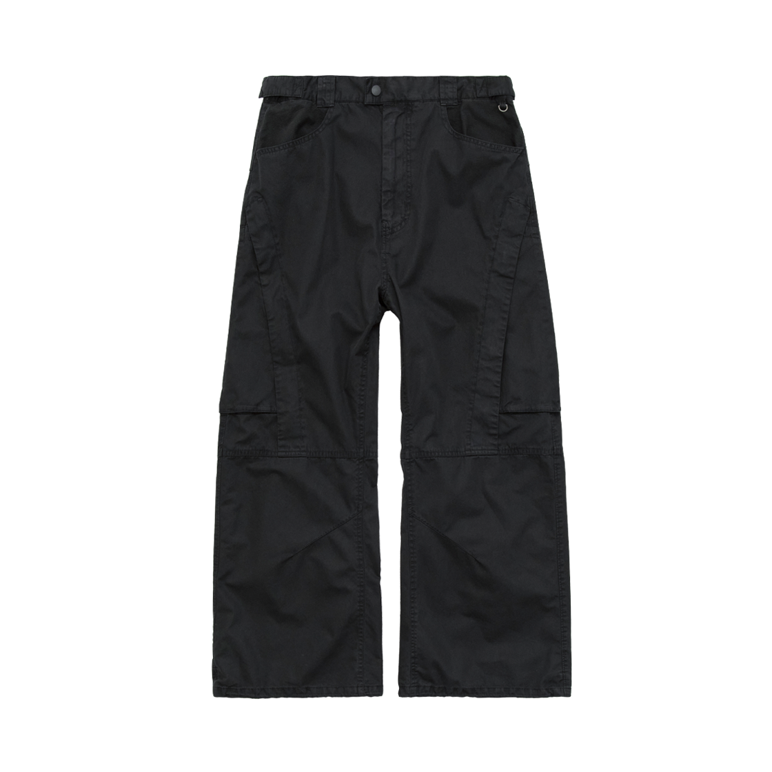 폴리테루 보더 팬츠 블랙(Polyteru Boarder Pants Black)