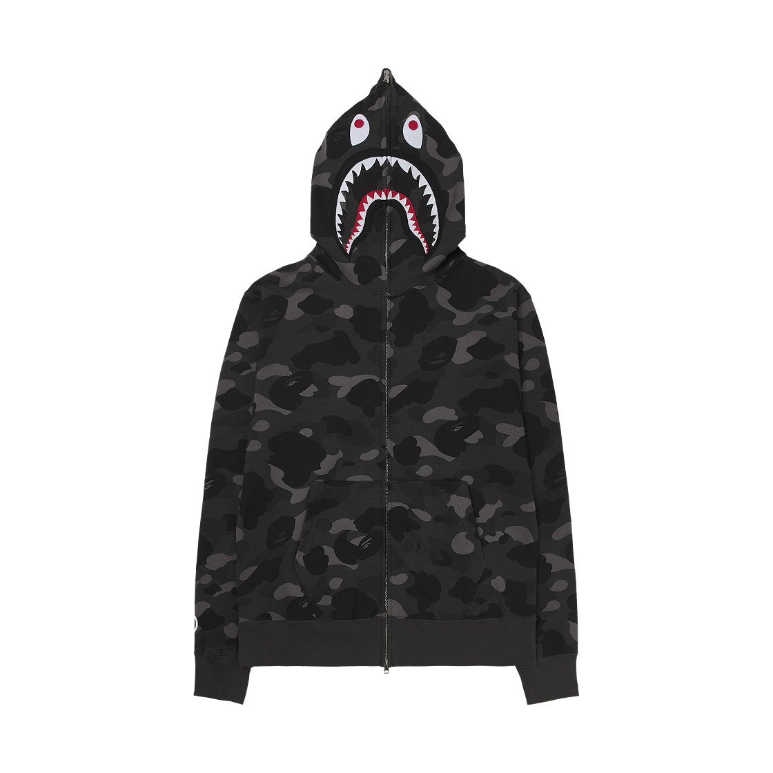 베이프 컬러 카모 샤크 풀 집업 후드 블랙(BAPE Color Camo Shark Full Zip Hoodie Black)