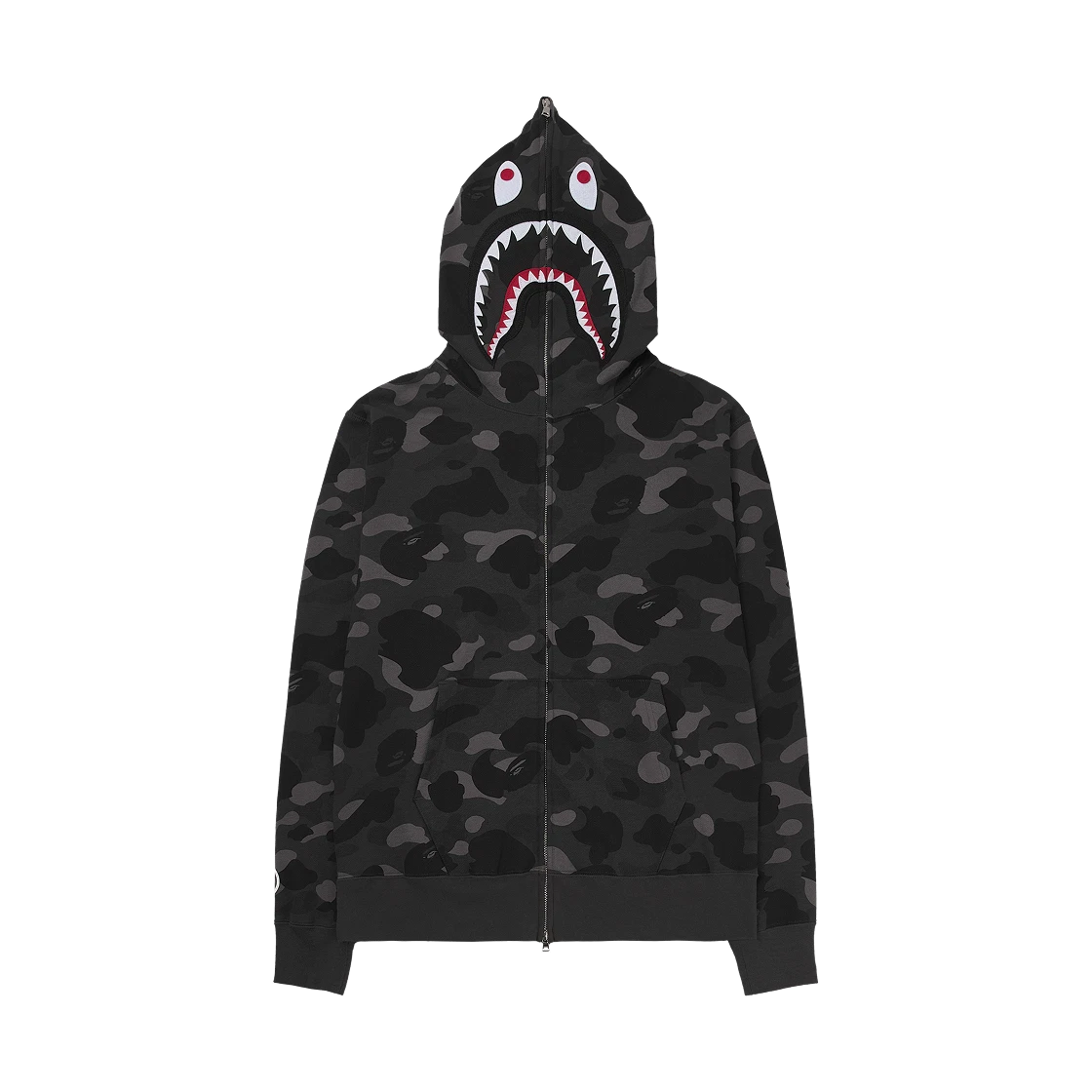 BAPE BAPE Color Camo Shark Full Zip Hoodie Black · M