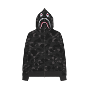 BAPE Color Camo Shark Full Zip Hoodie Black