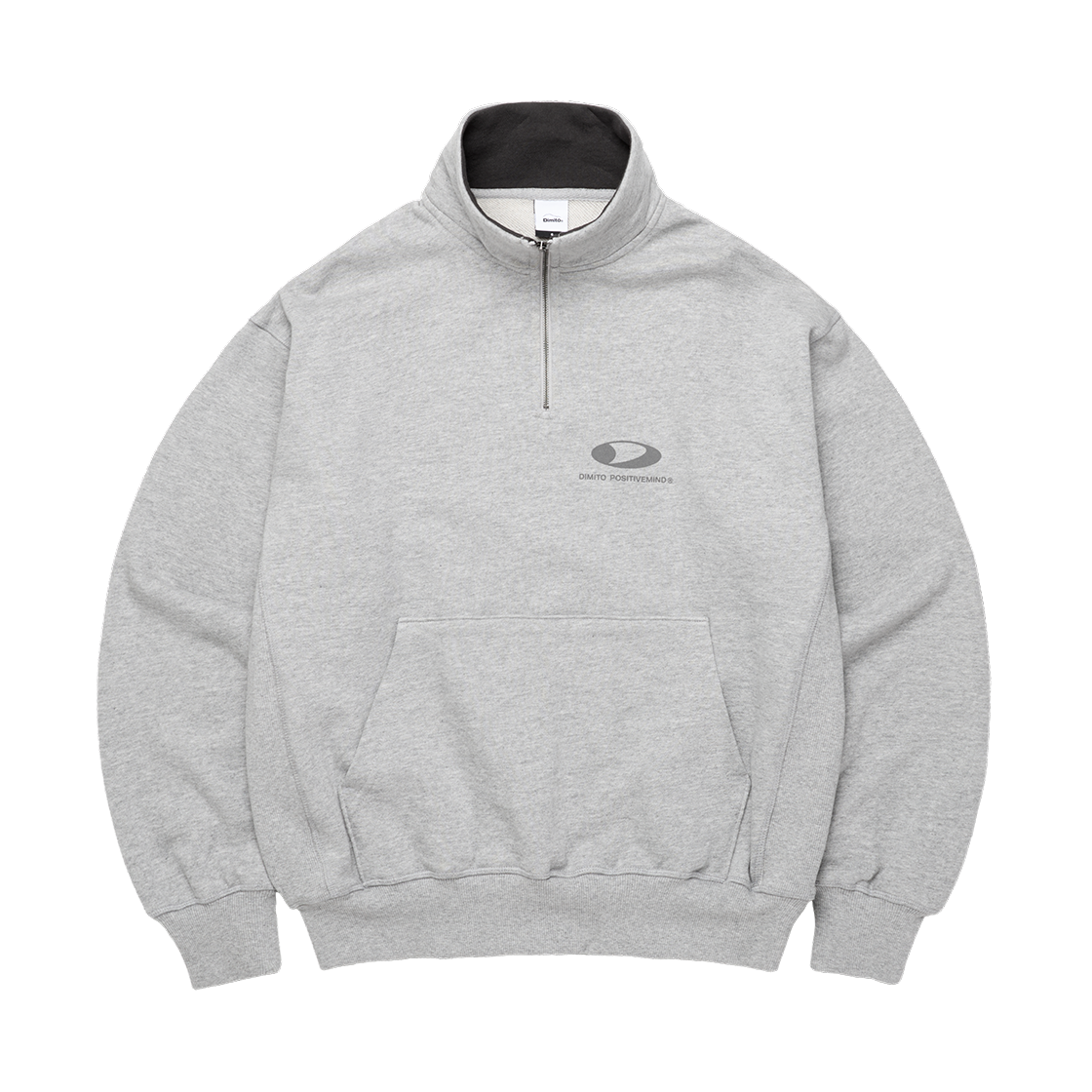 FVSA02172 Dimito Circle Logo Half Zip Sweatshirt Ash