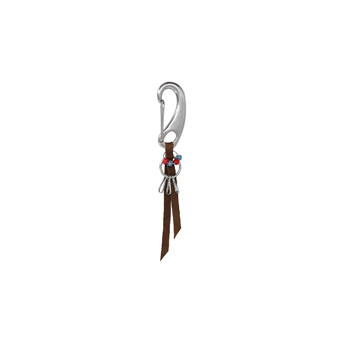 SB55AAC020-730 SSRL Suede Carabiner Key Chain Brown