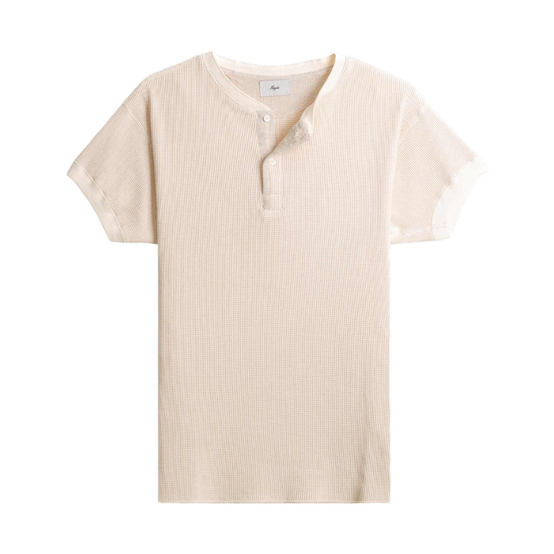 헤이스트 오리지널 써멀 니트 헨리 티 에크루(HEYSTE Original Thermal Knit Henley Tee Ecru)