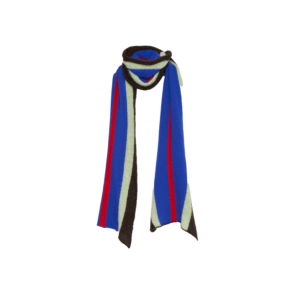 에드워드 커밍 우먼 탑 뷰 스카프 - 1.8 X 0.33Mtr 블루 레드 그린 - 25FW(Edward Cuming Women Top-View Scarf - 1.8 X 0.33Mtr Blue Red Green - 25FW)