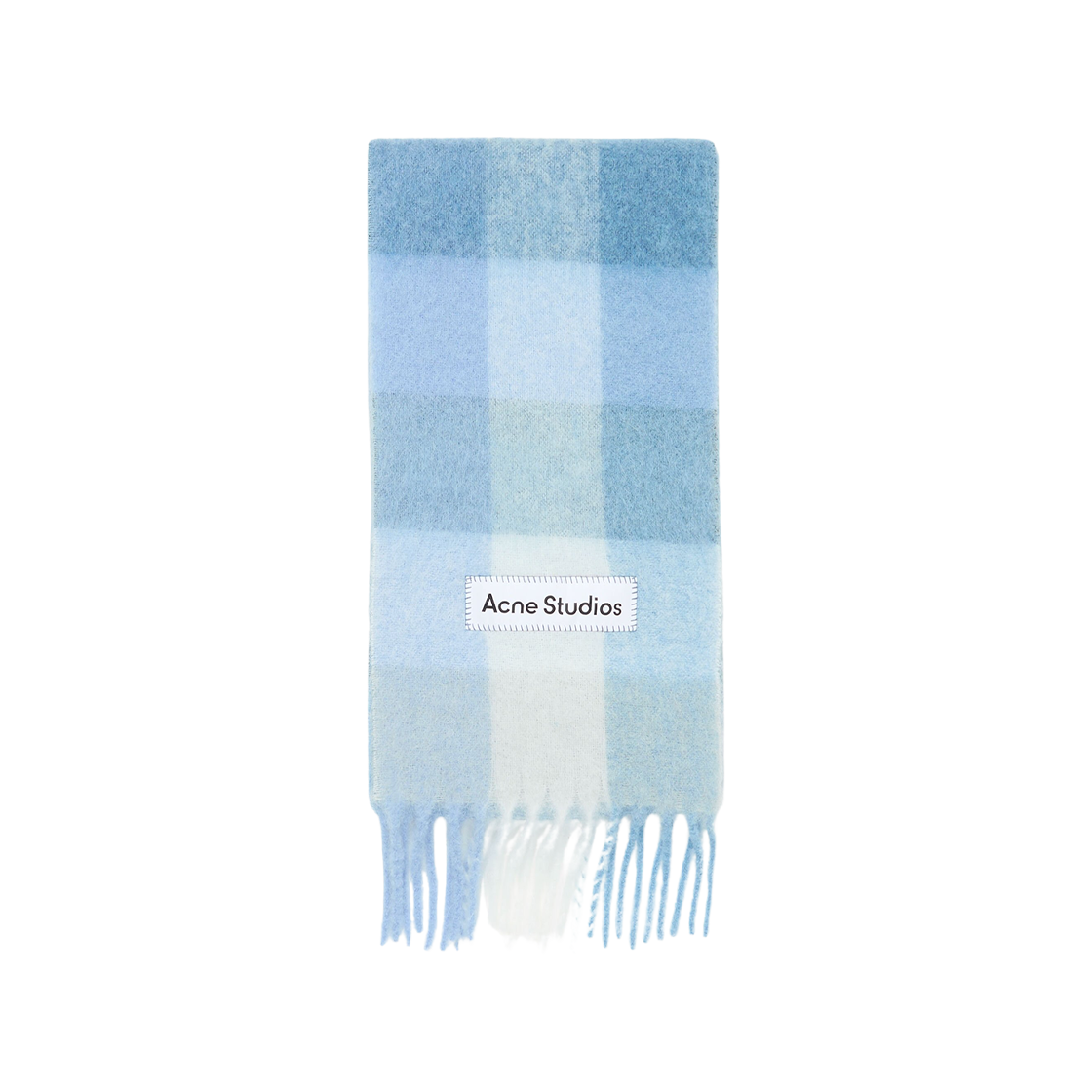 아크네 스튜디오 모헤어 체크 머플러 라이트 블루 화이트(Acne Studios Mohair Checked Muffler Light Blue White)