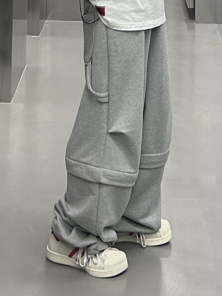 (W) Adidas x Avavav Superstar Crystal White Supplier Colour, MJD Detachable Carpenter Sweat Pants Melange Grey 착용 스타일 - 2