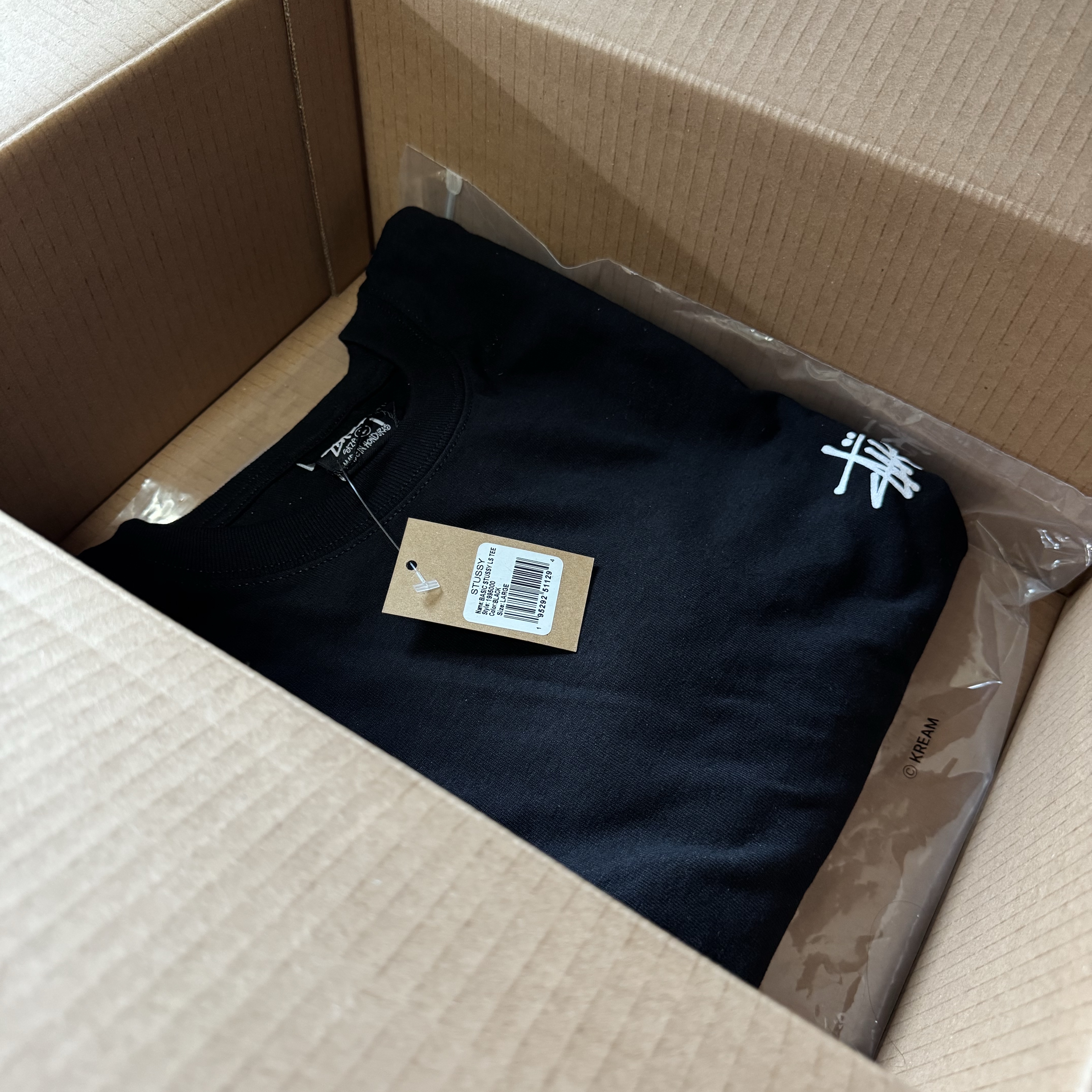 Stussy Basic Stussy LS T-Shirt Black 착용 스타일 - 1