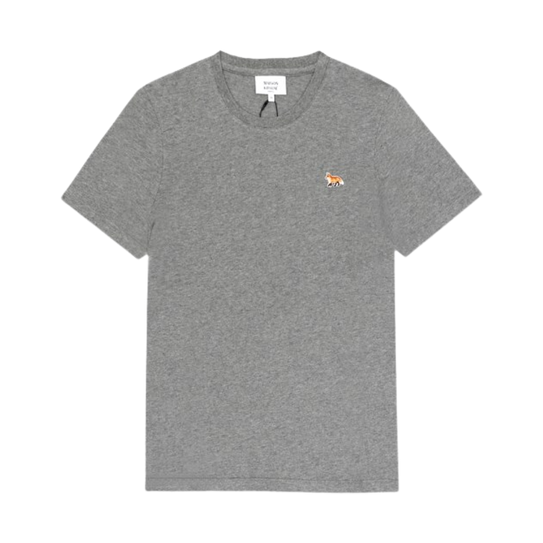 MW00110KJ0008-H131 (W) Maison Kitsune Baby Fox Patch Regular T-Shirt Medium Grey Melange