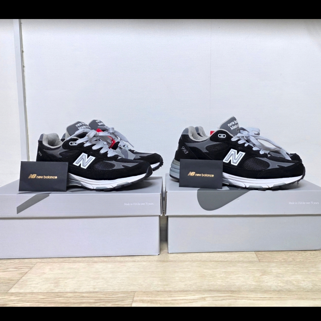 New Balance 993 Made in USA Black - D Standard 착용 스타일