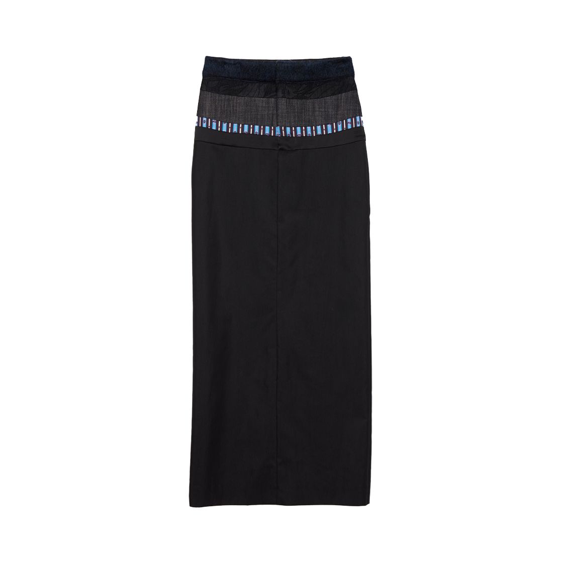 에드워드 커밍 우먼 스택드 테일러드 스커트 블랙 멀티 - 25FW(Edward Cuming Women Stacked Tailored Skirt Black Multi - 25FW)