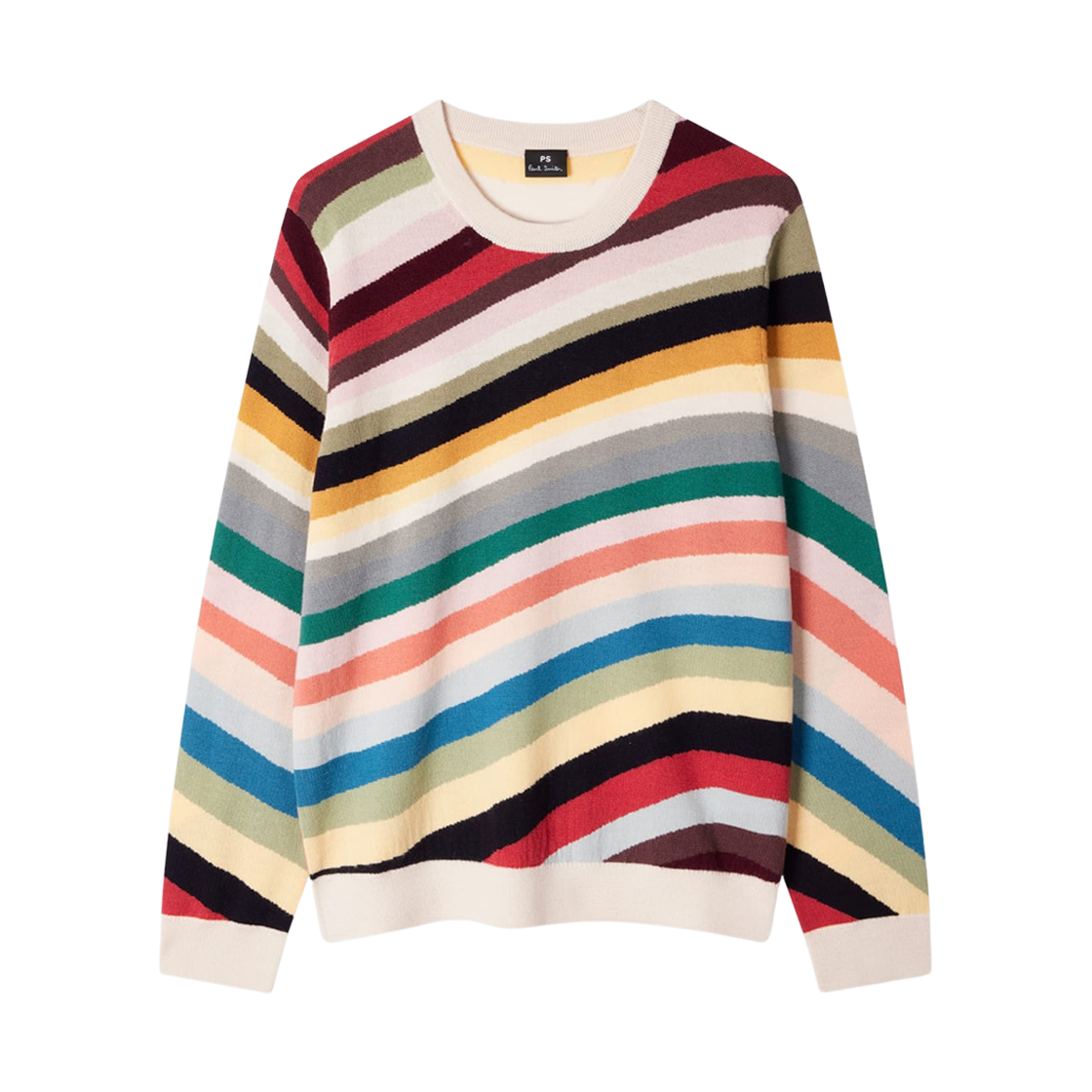 W2R-575N-T31328-92 (W) Paul Smith Merino Wool Crewneck Sweater Swirl