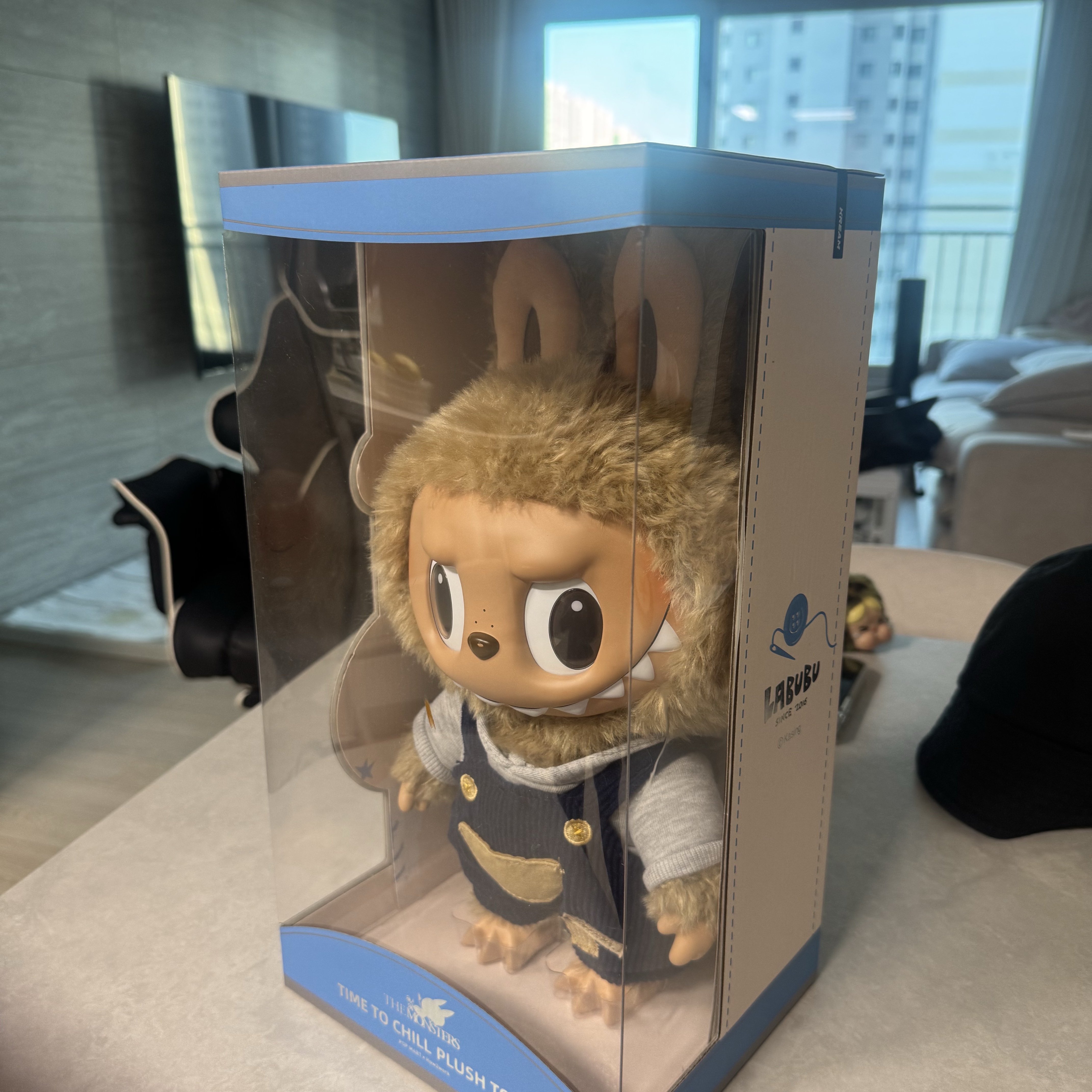Pop Mart Labubu Time To Chill Vinyl Plush Doll, Pop Mart Labubu The Monsters Highlight Series Sealed Case (6 Blind Boxes) 착용 스타일 - 5