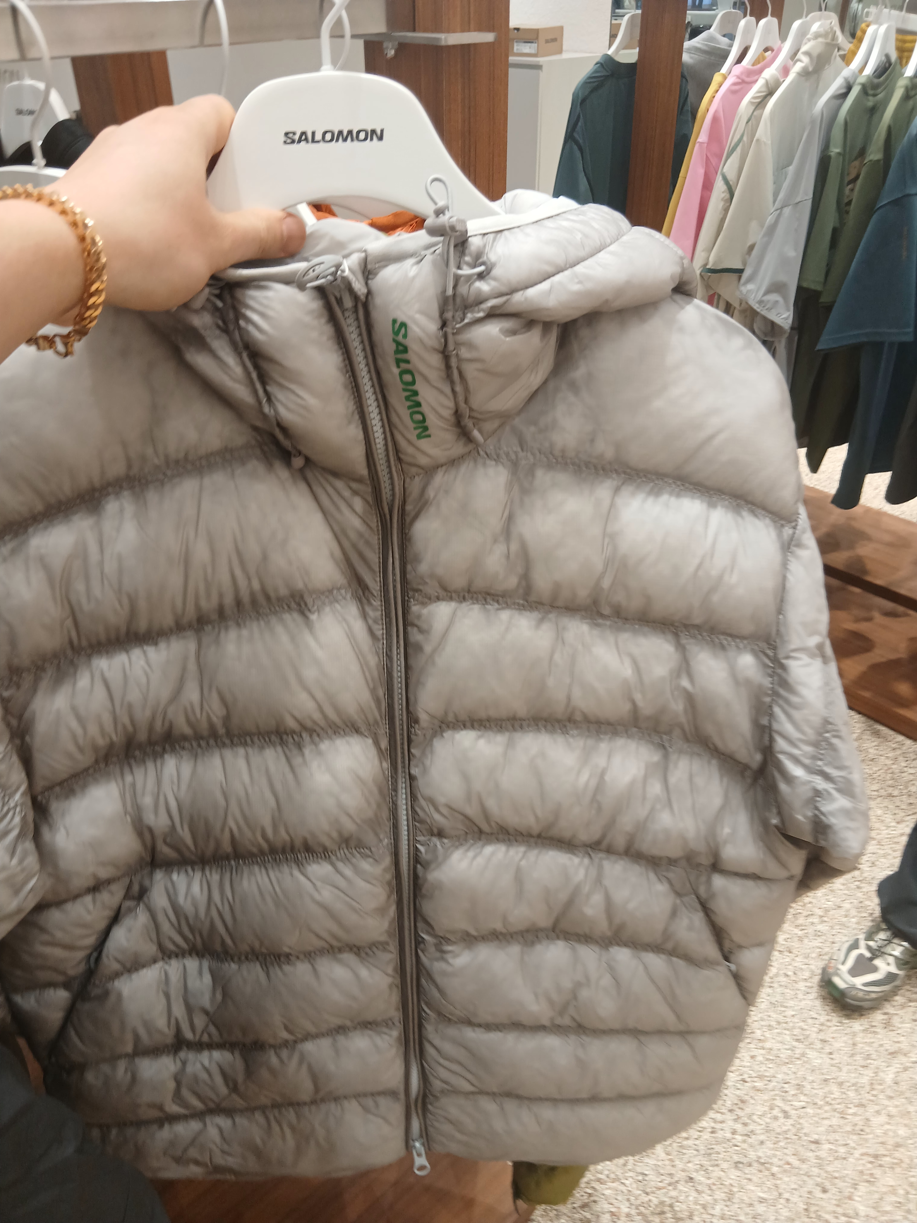 Salomon Modisay Padded Jacket Black, Salomon Modisay Padded Jacket Light Grey 착용 스타일 - 8