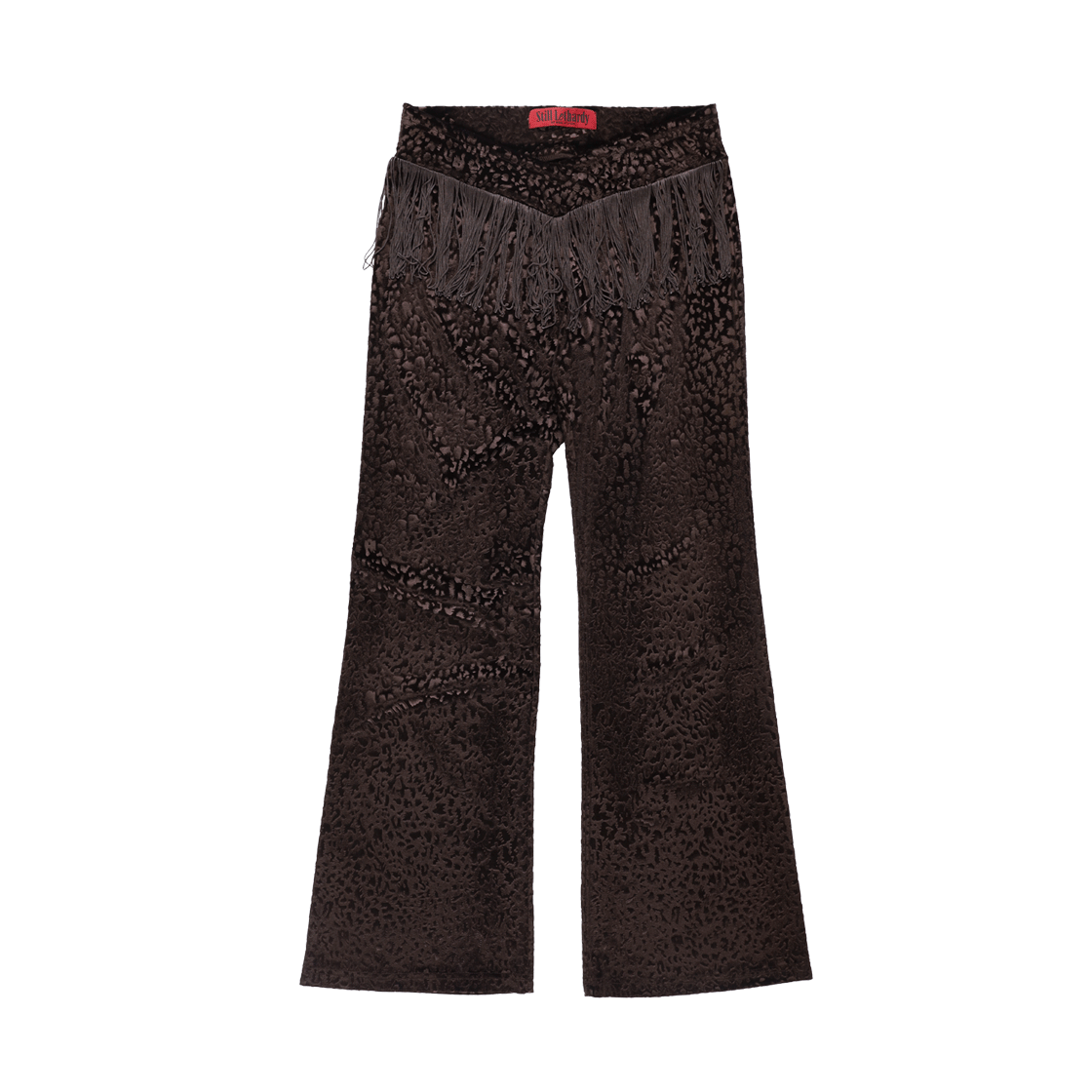 스틸레써디 브이 웨이스트 프린지 벨벳 팬츠 브라운(Still Lethardy V-Waist Fringe Velvet Pants Brown)