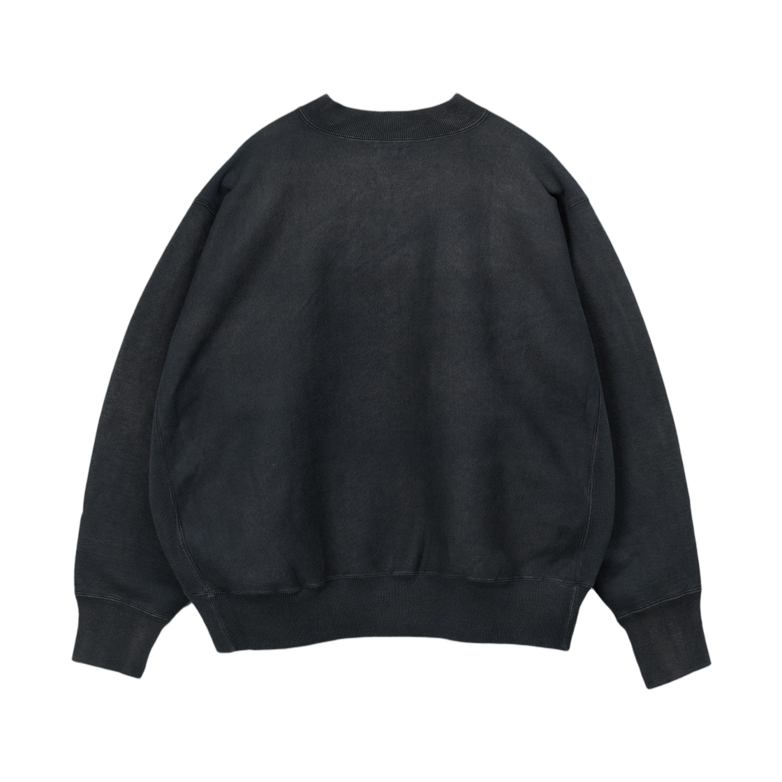 아프레쎄 빈티지 하프 집 립 칼라 스웨트셔츠 블랙 - 25FW(A.Presse Vintage Half Zip Rib Collar Sweatshirt Black - 25FW) - 2