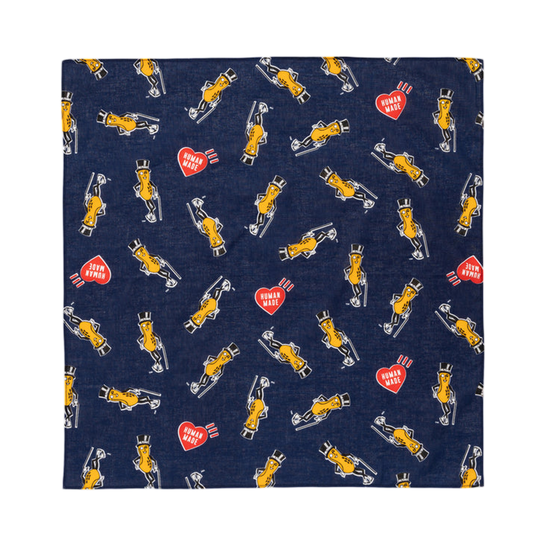 휴먼 메이드 x 미스터 피넛 반다나 네이비(Human Made x Mr. Peanut Bandana Navy) - 1