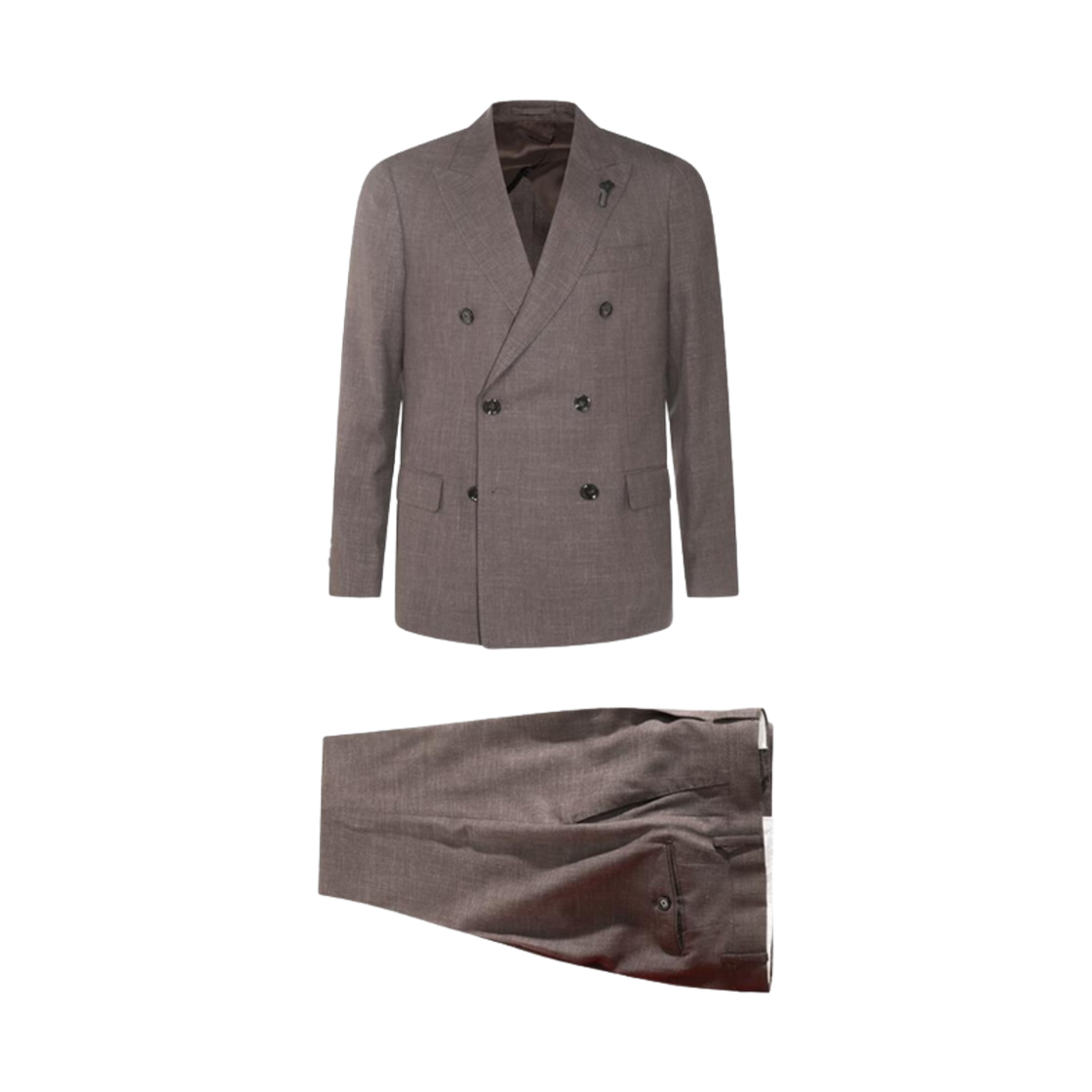 ES467AE-ESIF64522-450 Lardini Double Breasted Suit Brown