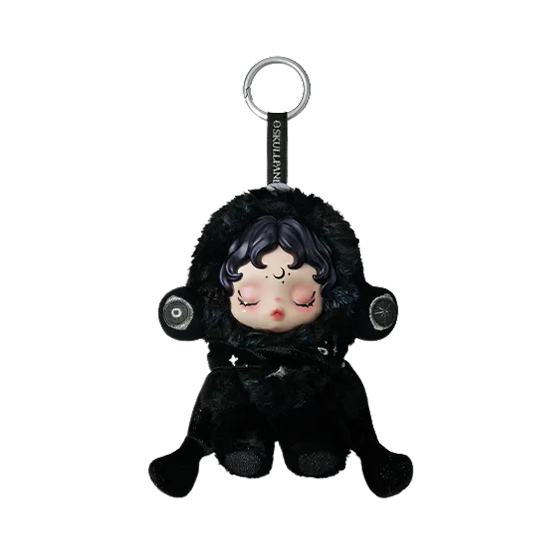 팝마트 스컬판다 날 찾아봐 ! 시리즈 봉제 인형 펜던트 다크니스 (개봉 박스)(Pop Mart Skullpanda You Found Me ! Series Plush Doll Pendant Darkness (Opened Case))