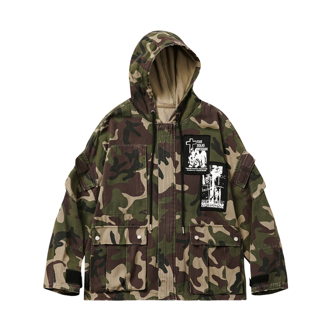 TO0022-1 Flavorism VTG Washed Mil Parka Washed Camo